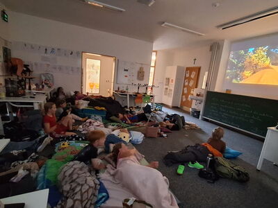 Nachtlager der Klasse